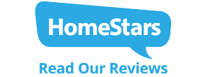 HomeStars logo in light blue and white