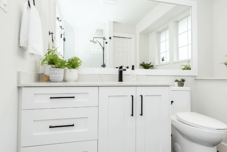 Modern bathroom design.