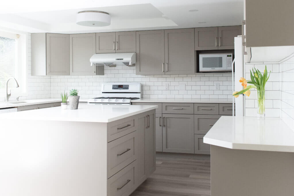 A newly remodeled kitchen.